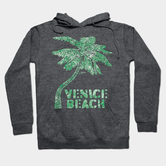 Venice Beach, Palm Tree Hoodie by jcombs